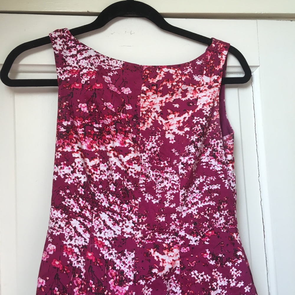 Barbiecore Maggy London Dress floral pink red A line 2
